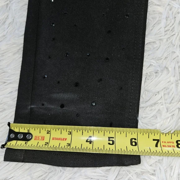 DG2 by Diane Gilman Black Skinny Jeans with Black Rhinestone Accents Womens 4 - Picture 4 of 9